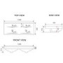 1200mm Beige Fluted Freestanding Double Vanity Unit with Basin - Perla