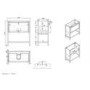 800mm Green Freestanding Vanity Unit with Basin - Perla