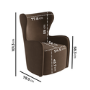 Brown Velvet Highback Accent Chair - Paloma