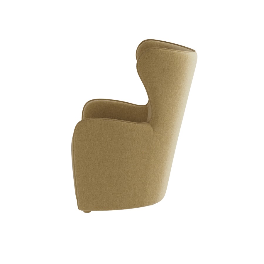 Yellow Chenille Highback Accent Chair - Paloma