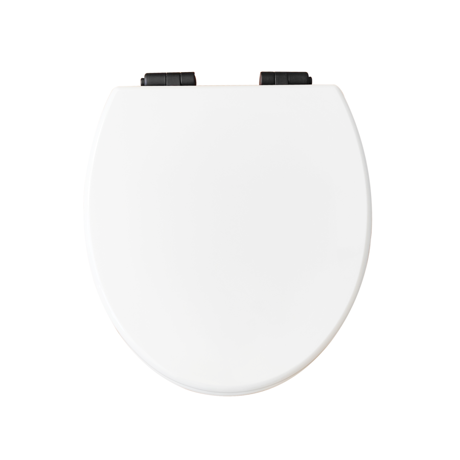 Close Coupled Traditional Toilet with Wooden Soft Close Seat & Black Fittings - Park Royal