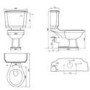Close Coupled Traditional Toilet with Wooden Soft Close Seat & Brass Fittings - Park Royal