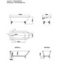 Dark Green Freestanding Single Ended Bath with White Feet 1670 x 740mm - Park Royal