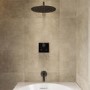 Black 2 Outlet Concealed Mixer Shower Set With Bath Filler Spout - Priya