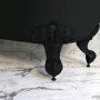 Black Freestanding Single Ended Shower Bath with Black Screen & Feet 1670 x 740 mm - Park Royal