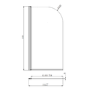 Black Freestanding Single Ended Bath with Bronze Feet 1670 x 740mm - Park Royal