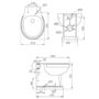 Back to Wall Traditional Toilet with Wooden Soft Close Seat & Brass Hinges - Park Royal