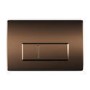Matt Black Wall Hung Smart Bidet Japanese Toilet & 1160mm Frame Cistern with Brushed Bronze Pneumatic Flush Plate - Purificare