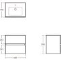600mm Ideal Standard Eurovit+ Oak Wall Hung Vanity Unit with Basin