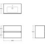 800mm Ideal Standard Oak Eurovit+ Wall Hung Vanity Unit with Basin