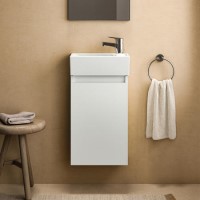 350mm Ideal Standard Eurovit+ White Right-Hand Wall Hung Vanity Unit with Basin
