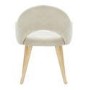 Small Oak Drop Leaf Dining Table Set with 2 Beige Upholstered Chairs - Seats 2 - Rudy