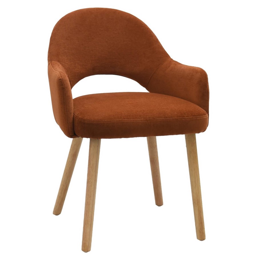Small Oak Drop Leaf Dining Table Set with 2 Burnt Orange Upholstered Chairs - Seats 2 - Rudy