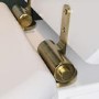 Close Coupled Rimless Toilet with Soft Close Seat and Brushed Brass Fittings - Ripley