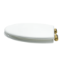 Close Coupled Rimless Toilet with Soft Close Seat and Brushed Brass Fittings - Ripley