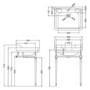 570mm Traditional 1 Tap Hole Basin with Chrome Wash Stand - Ripley