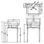 570mm Traditional 2 Tap Holes Basin with Black Wash Stand - Ripley