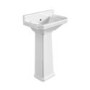 506mm Traditional Full Pedestal Cloakroom Basin with 2 Tap Holes - Ripley