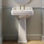 570mm Traditional Full Pedestal Basin with 2 Tap Holes - Ripley