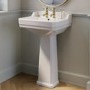 570mm Traditional Full Pedestal Basin with 2 Tap Holes - Ripley