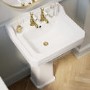 570mm Traditional Full Pedestal Basin with 2 Tap Holes - Ripley