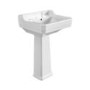 570mm Traditional Full Pedestal Basin with 2 Tap Holes - Ripley