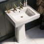 583mm Traditional Full Pedestal Basin with 2 Tap Holes - Park Royal