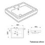 583mm Traditional Full Pedestal Basin with 2 Tap Holes - Park Royal