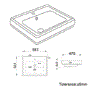 583mm Traditional Full Pedestal Basin with 1 Tap Hole - Park Royal