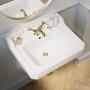 570mm Traditional Semi Pedestal Basin with 1 Tap Hole - Ripley