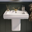 BUN/RIPPRSSPED/93575 583mm Traditional Semi Pedestal Basin with 1 Tap Hole - Park Royal