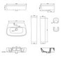 615mm Full Pedestal Basin with 1 Tap Hole - Roma