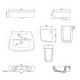 615mm Semi Pedestal Basin with 1 Tap Hole - Roma
