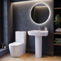 Close Coupled Toilet and Basin Suite - Roma