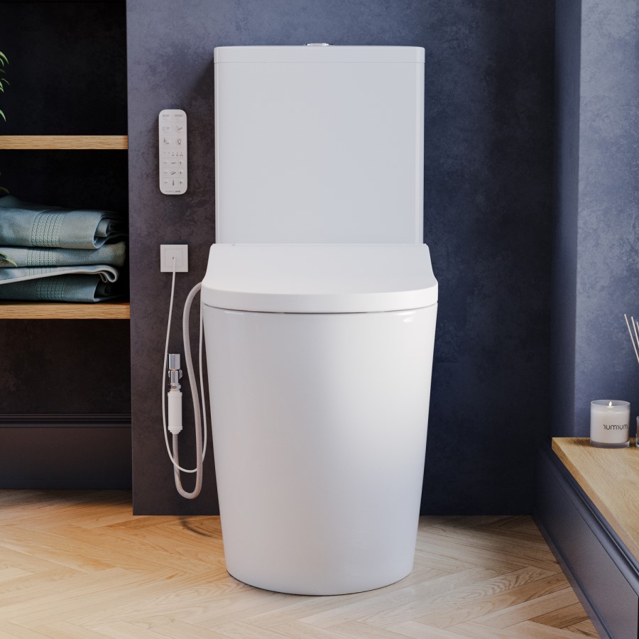Roma Comfort Height Close Coupled Smart Bidet Japanese Toilet with Heated Seat - Purificare