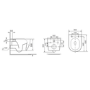 Wall Hung Smart Bidet Japanese Toilet with Heated Seat, Brushed Brass Pneumatic Flush Plate, 820mm Frame & Cistern - Purificare