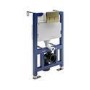 Wall Hung Rimless Toilet with Soft Close Seat, Brushed Brass Pneumatic Flush Plate, 820mm Frame & Cistern – Roma