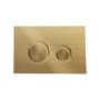 Wall Hung Rimless Toilet with Soft Close Seat, Brushed Brass Mechanical Flush Plate, 1168mm Frame & Cistern – Roma