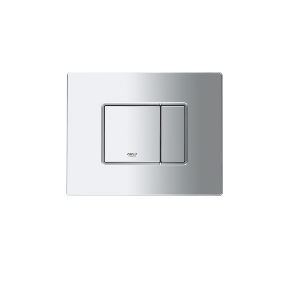 Wall Hung Rimless Toilet & Grohe Frame Cistern and Chrome Flush Plate - Roma