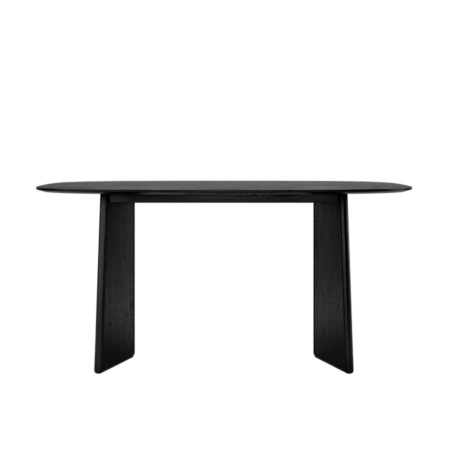 Black Wooden Dining Table - Seats 4 - 6 - Rivo