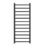 Gunmetal Grey Towel Radiator 1200 x 500mm with Pipe Kit and Straight Valves - Sonoran