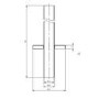 Gunmetal Grey Towel Radiator 800 x 500mm with Pipe Kit and Straight Valves - Sonoran