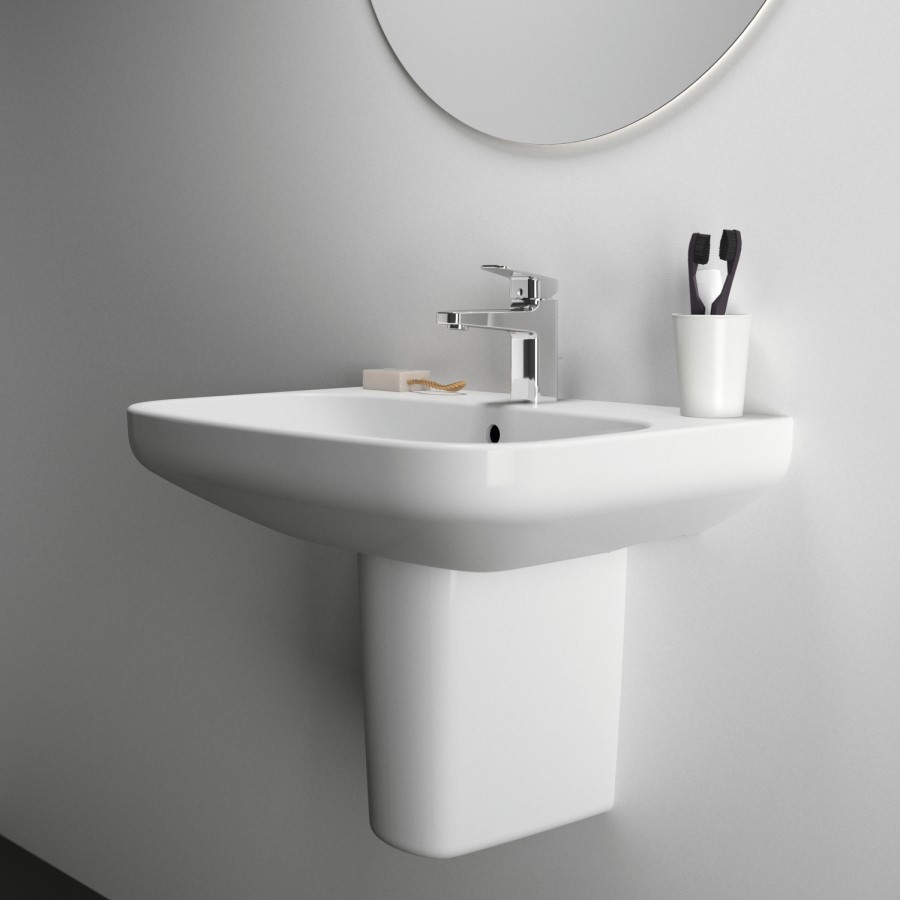 Ideal Standard i.Life A 1 Tap Hole Semi Pedestal Basin 500mm