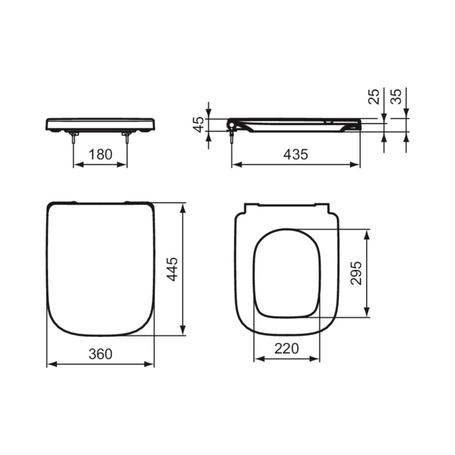Ideal Standard i.life A Back To Wall Rimless Toilet With Soft Close Seat