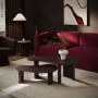 Kidney Shaped Walnut Effect Nest of 2 Coffee Tables - Ivan