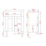 1500mm Beige Toilet and Sink Unit with Storage Unit & Chrome Fittings - Vancouver