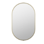 Oval Backlit Brass Wall Mirror with Battery Operated Lights 50 x 80cm - Venus
