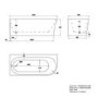 Freestanding Single Ended Left Hand Corner Bath 1700 x 750mm - Vigo
