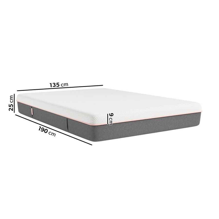 Double Hybrid Memory Foam Top 1000 Pocket Sprung Rolled Mattress with Removeable Cover - Sleepful Unwind