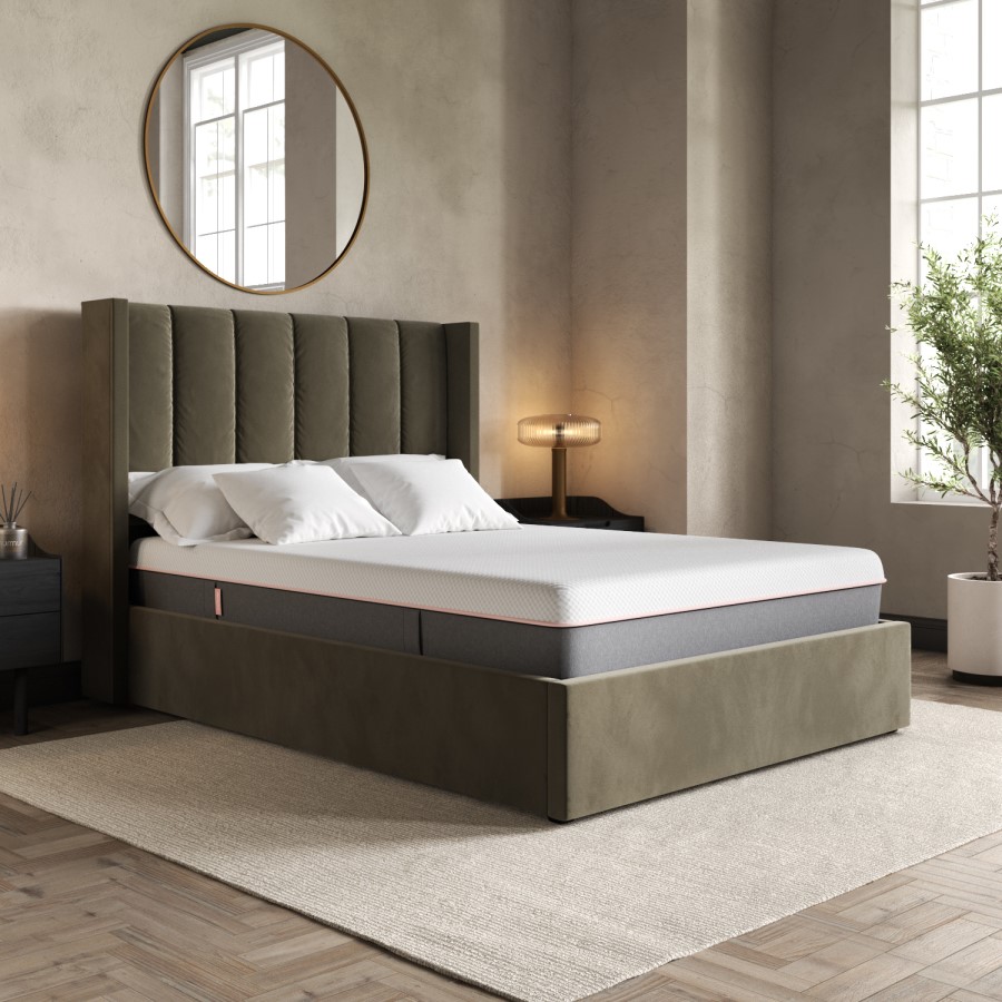 Double Hybrid Memory Foam Top 1000 Pocket Sprung Rolled Mattress with Removeable Cover - Sleepful Unwind
